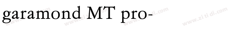 garamond MT pro字体转换